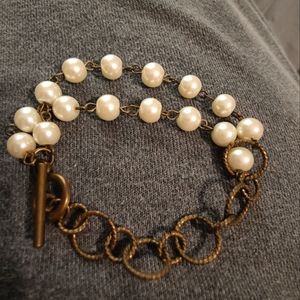 Bronze Pearl Bracelet